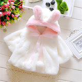 Baby Girl Coat Sweet Bunny Hood