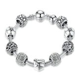 LOVE Crystal & Silver Bracelet - ST. VALENTINE'S DAY Gift !!!