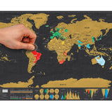 Scratching World Travel Map - Black