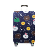 Elastic Thick Luggage Cover with World Map